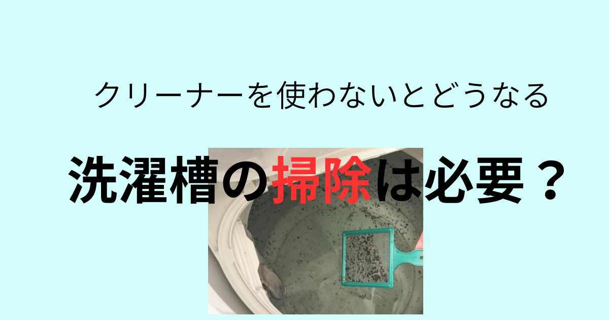 洗濯槽の掃除は必要？
